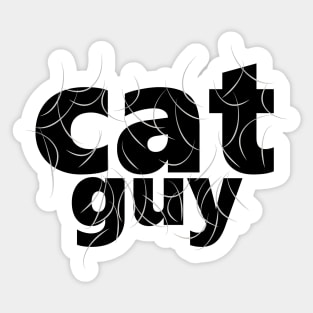 Cat Guy White Hair Sticker